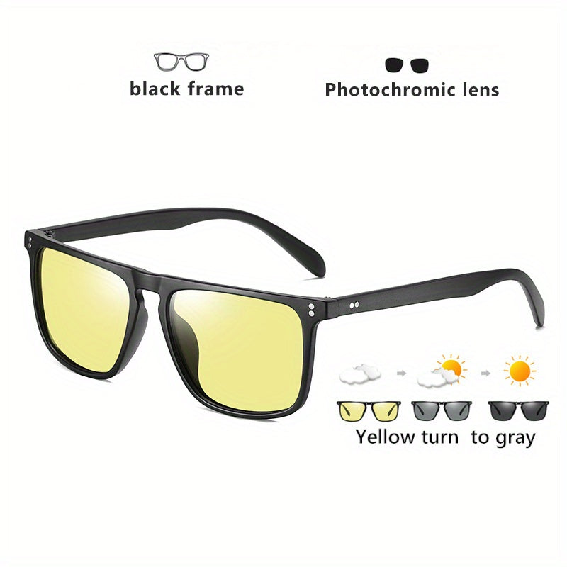 Photochromic Full Rim Sunglasses for Men and Women, UV Protection