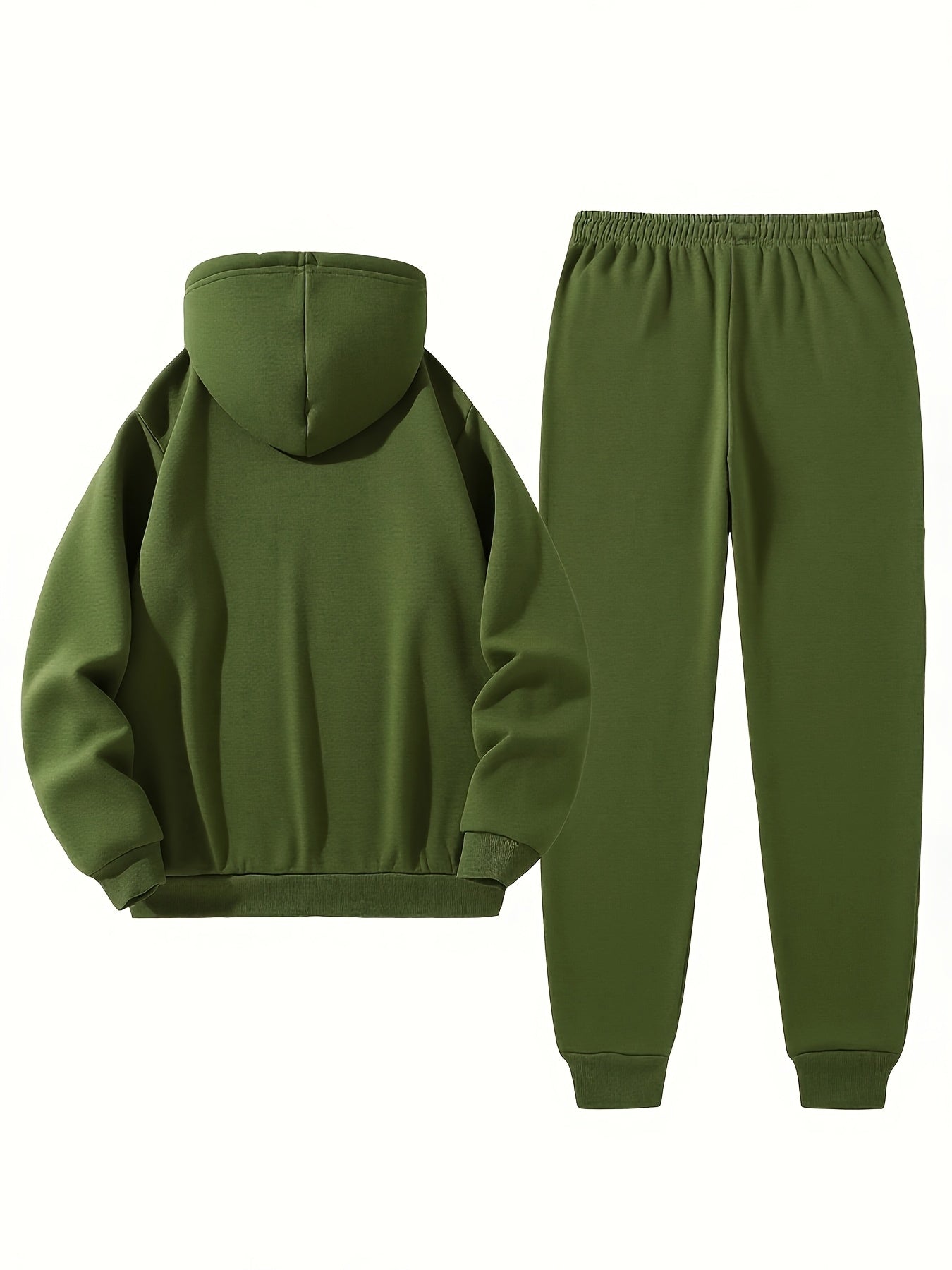 Men's Casual 3-Piece Polyester Hoodie and Jogger Set