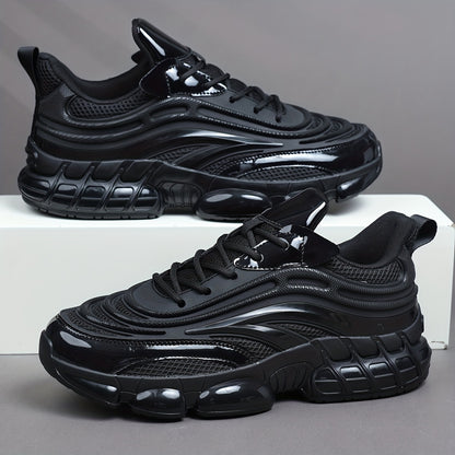 Men'S Casual Low-Top Lace-Up Sneakers, Lightweight And Breathable Running Shoes, Comfortable Lining Suitable for All Seasons - ayq