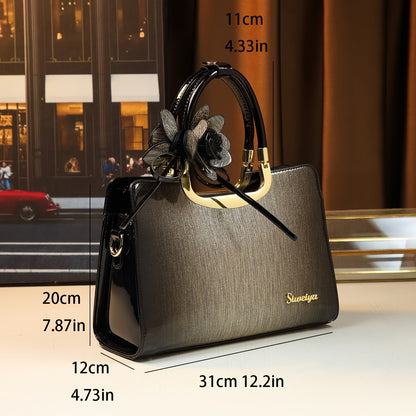 Vintage Large Capacity Convertible Crossbody Handbag with Zipper
