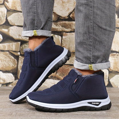 '-Lined New Winter Men's Outdoor Non-Slip Soft Comfortable Warm Lined Cold-Proof Shoes and Boots