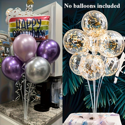 Two Sets, 70Cm Balloon Stand with Self-Adhesive Base - Durable Acrylic Balloon Holder for Weddings, Birthday Parties, Table Decorations And Shower Supplies. Suitable for for Christmas, Newyear, Valentine, Party Events