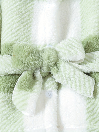 3pcs Plush Set Girl's Plaid Teddy Vest + Long-Sleeve Top + Teddy Pants, Casual outdoor Style Girls Winter/ Fall Clothes, Gift