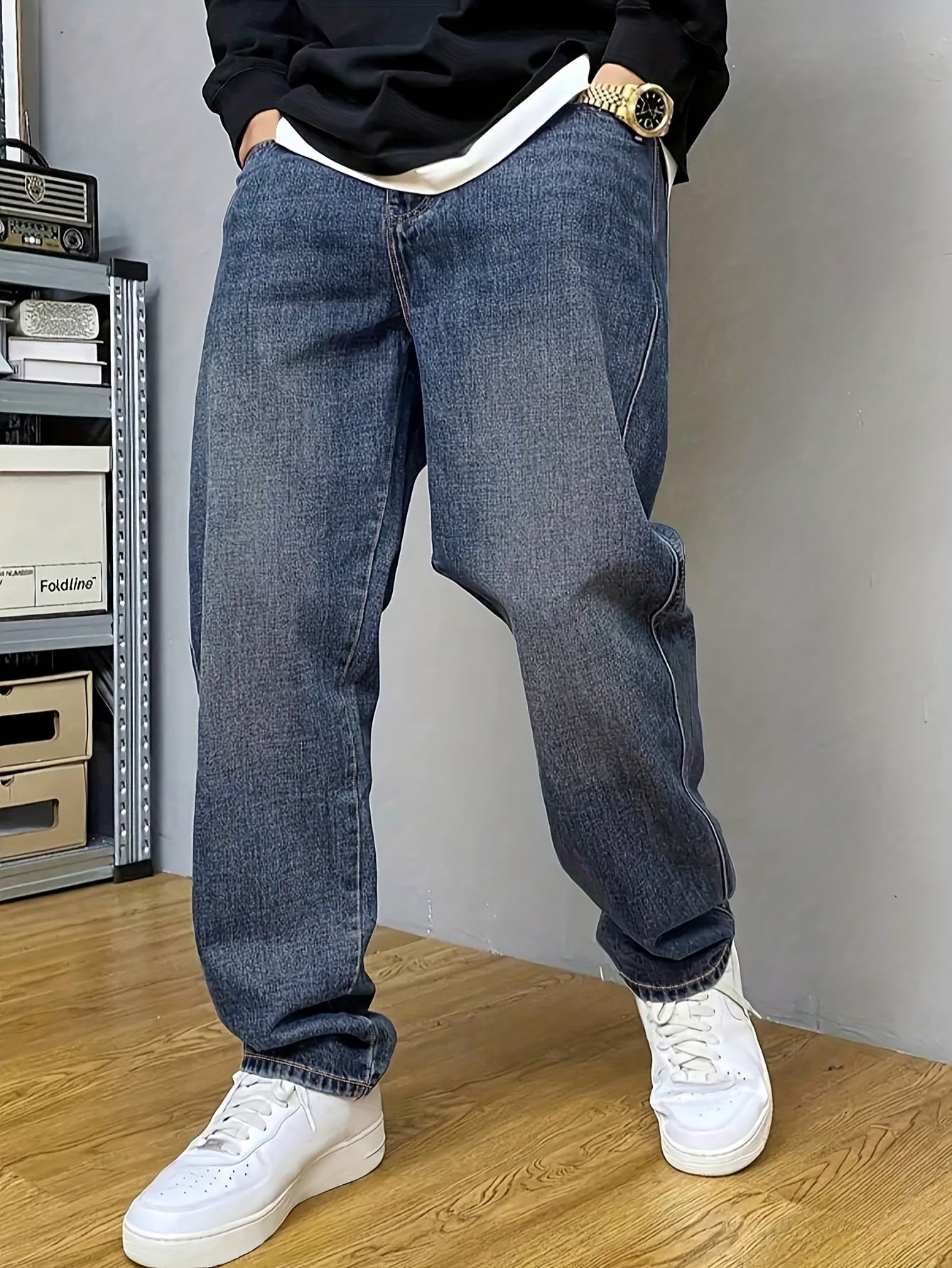 Teen Boys Casual Blue Washed Boyfriend Fit Denim Jeans