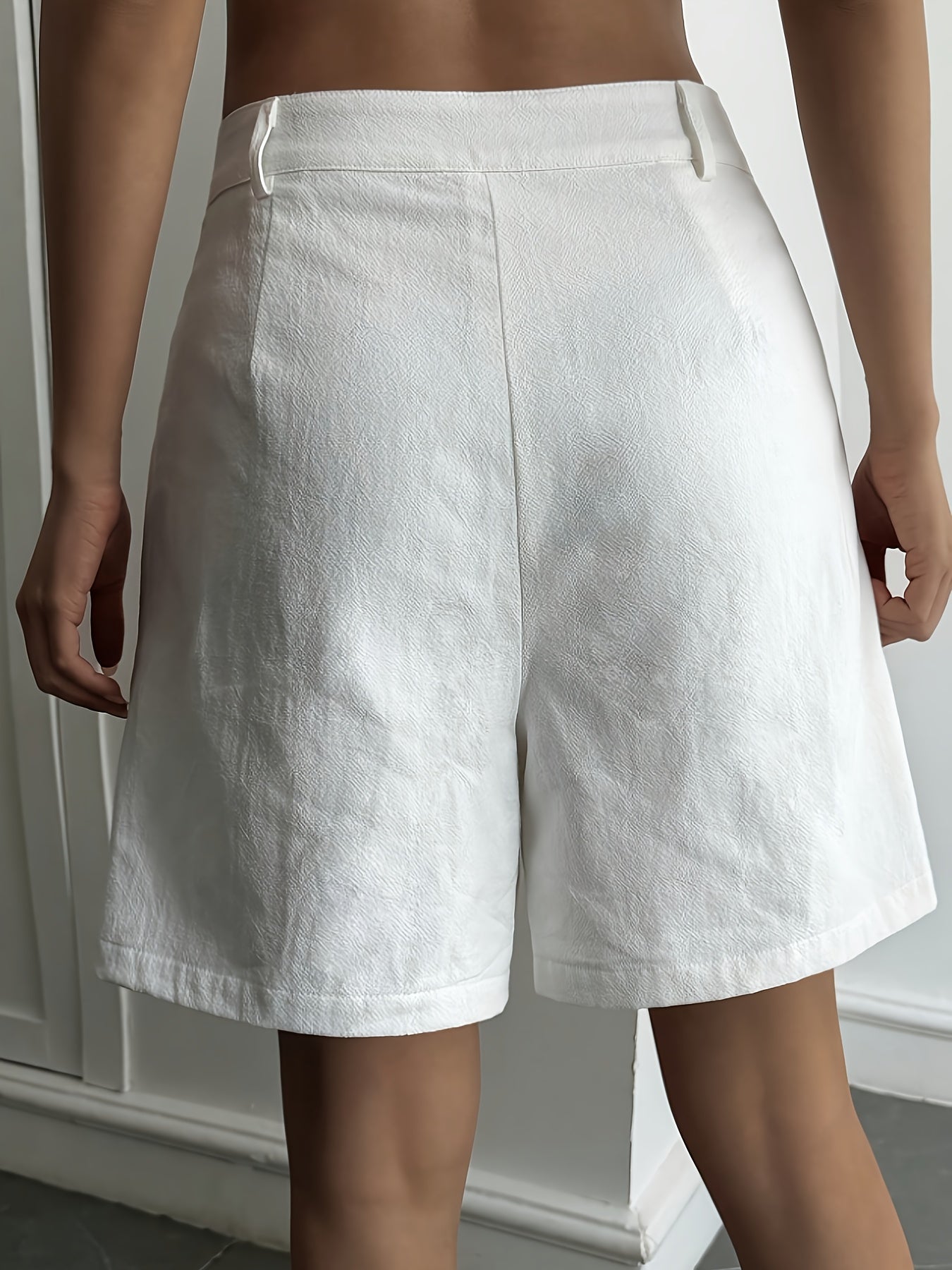 Women’s Solid Color Pleated Casual Pants with Pockets for All Seasons