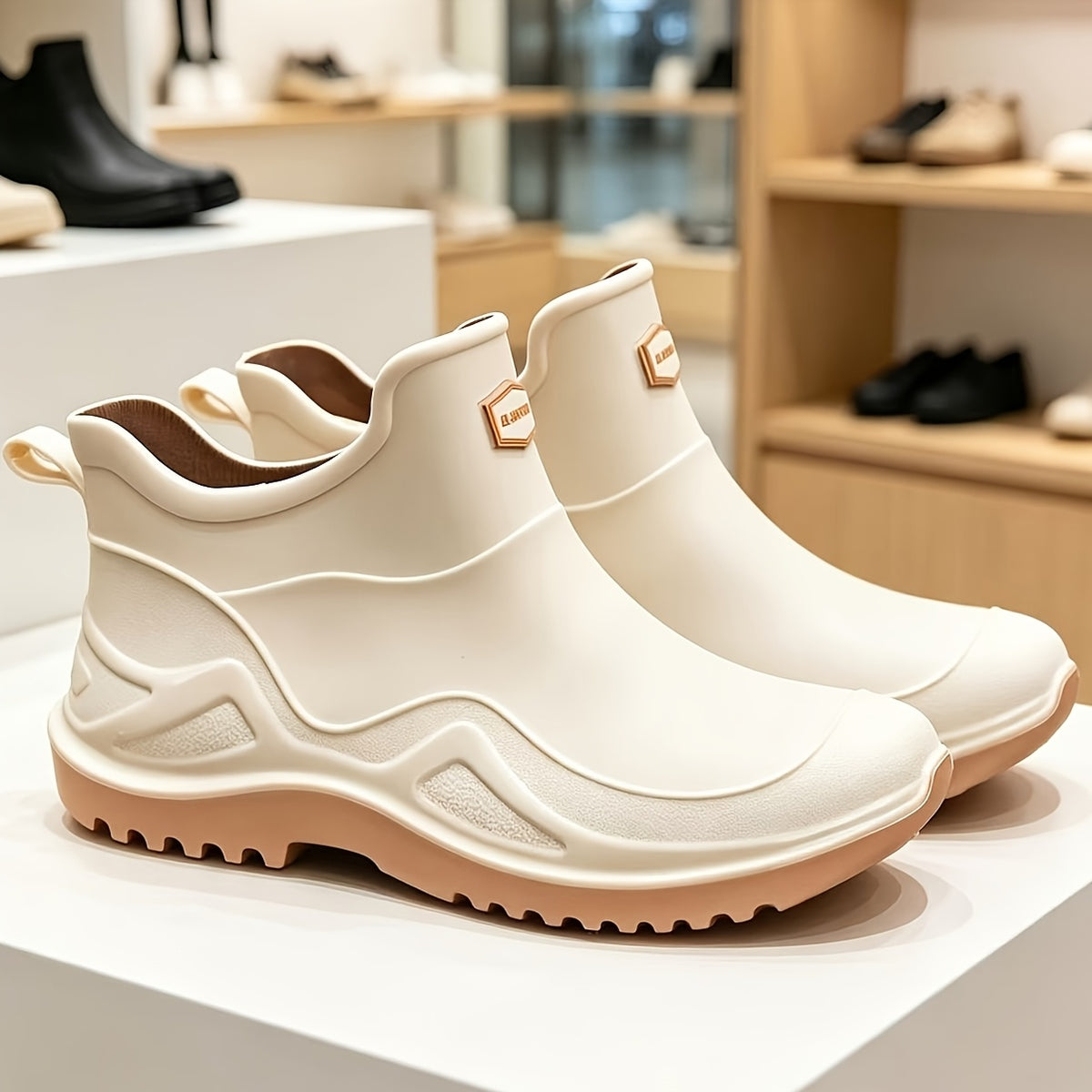 Men's All-Season Outdoor Slip-On Rain and Hiking Boots