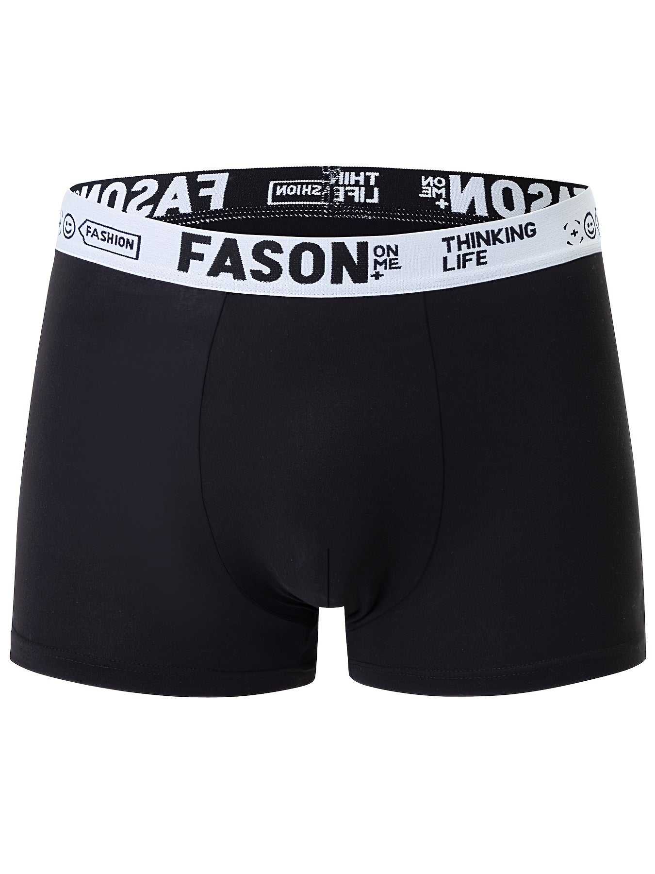 Men's Breathable Stretch Boxer Briefs - Comfortable Solid Colors