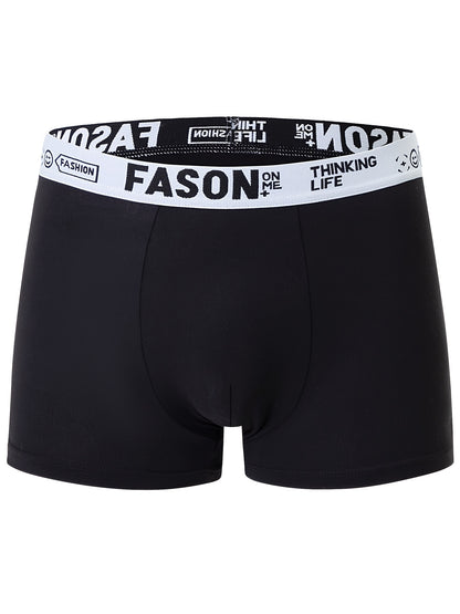 Men's Breathable Stretch Boxer Briefs - Comfortable Solid Colors