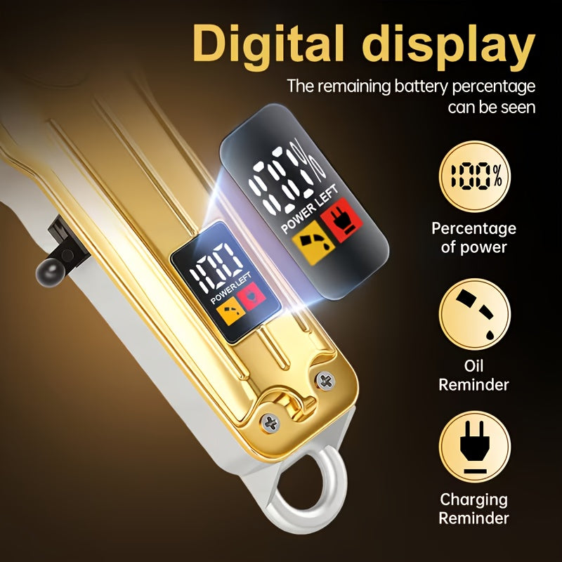 Professional Rechargeable Electric Hair Clipper | 4 Different Length Settings, Low Noise, USB Fast Charging, Unisex, Portable Hairdressing Kit | Ideal Gift for Men on Father'S Day, Christmas - ayq