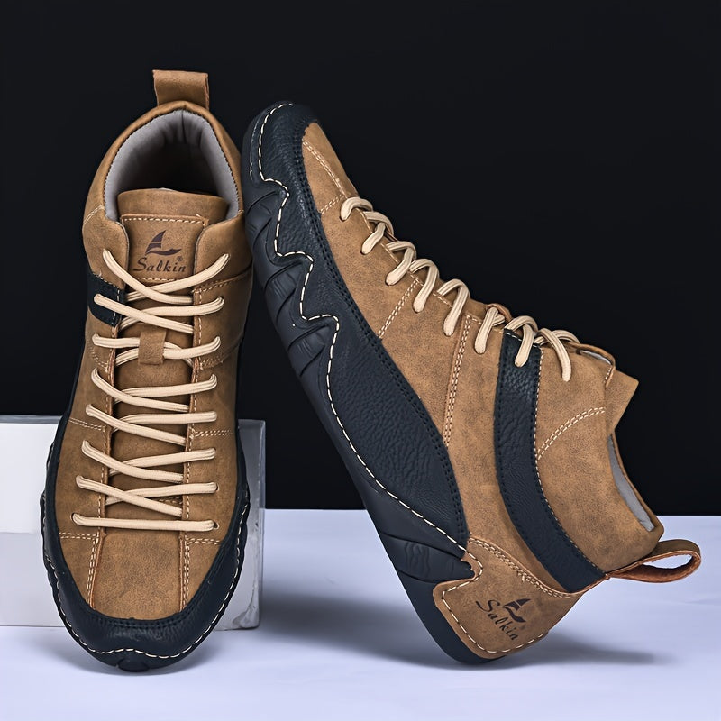 Men's Casual Ankle Boots Comfortable All-Season Walking Shoes