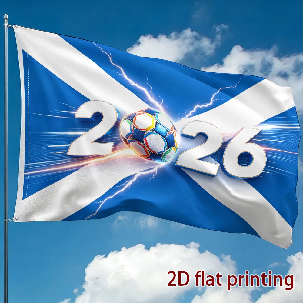 Scotland 2026 Football Flag Single-Sided Polyester Pennant
