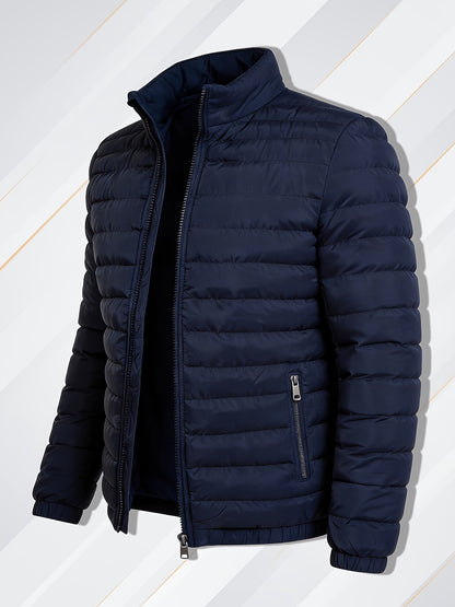 Men's Lightweight Windproof Casual Jacket with Stand Collar