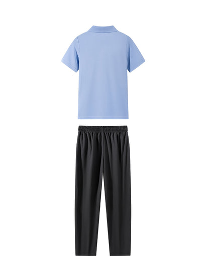 Boys' Spring/Summer Polo Shirt & Stretch Trousers Set