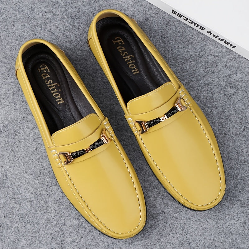 Men's Slip-On Loafers Leather Driving Shoes Business Casual