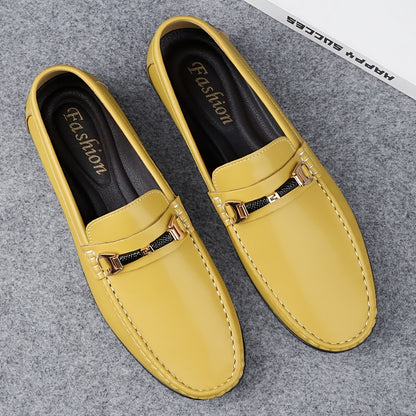 Men's Slip-On Loafers Leather Driving Shoes Business Casual