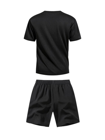 Boys' Quick-Dry Summer Shirt & Shorts Set with Reflective Strips
