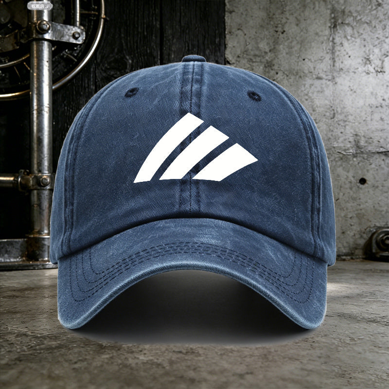 Men's Casual White Slashes Baseball Cap for All Seasons