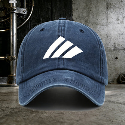 Men's Casual White Slashes Baseball Cap for All Seasons