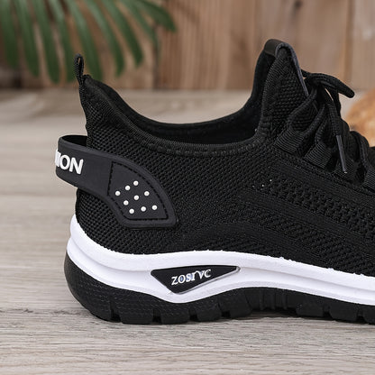ZOSIVC Cheap Women's Shoes, Slip-on Sneakers for Women, White and Black Comfortable Summer Casual Beach, Vacation, Camping & Casual Attire Shoes | Mesh Upper Ladies' Sneakers - Gifts