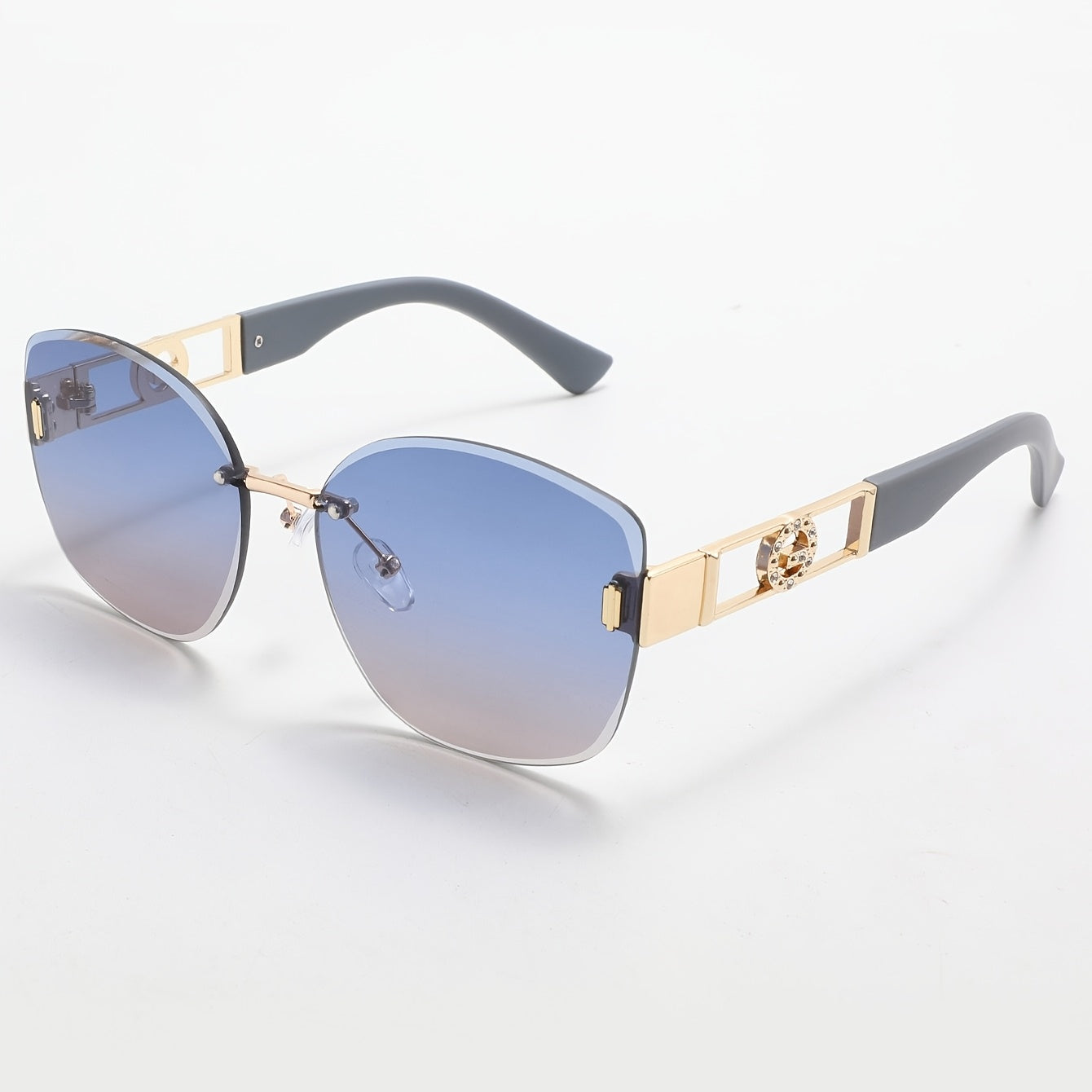 Women's Butterfly Rimless Sunglasses UV400 Protection