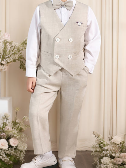 Boys' Formal Vest and Pants Set for Parties and Special Occasions