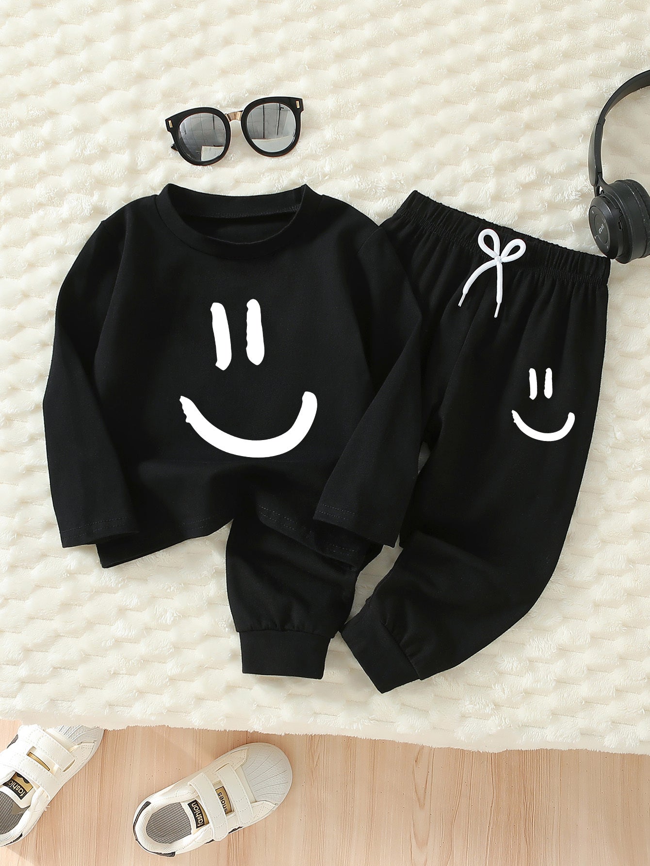 Boys' Casual Cotton Long Sleeve Top & Pants Set for Spring/Fall