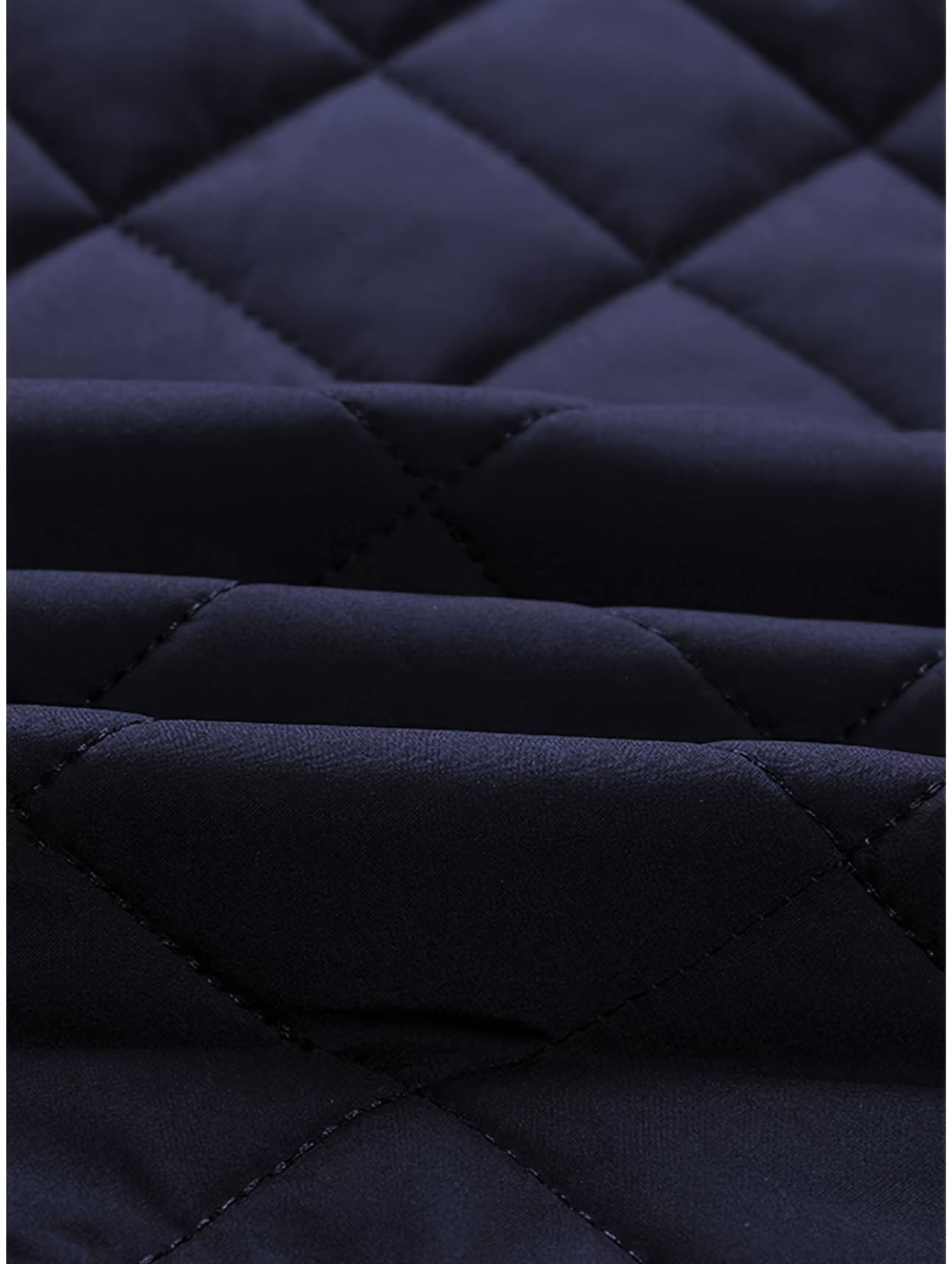 Men'S Diamond Pattern Fleece-Lined Jacket | Casual Stand Collar Warm Coat with Zipper Closure for Autumn and Winter