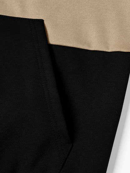 Men's Casual Hooded Zip-Up Softshell Jacket for Spring/Fall