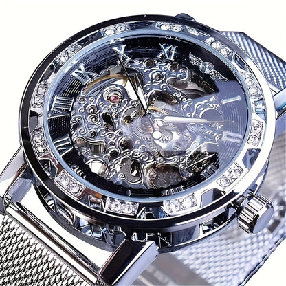 A Genuine Mechanical Watch With A Hollow Design For Men, A Stylish And Cool Famous Watch, A Tech-savvy And Luxurious Hot Sale Men's Watch, A Casual And Versatile Branded Wristwatch.