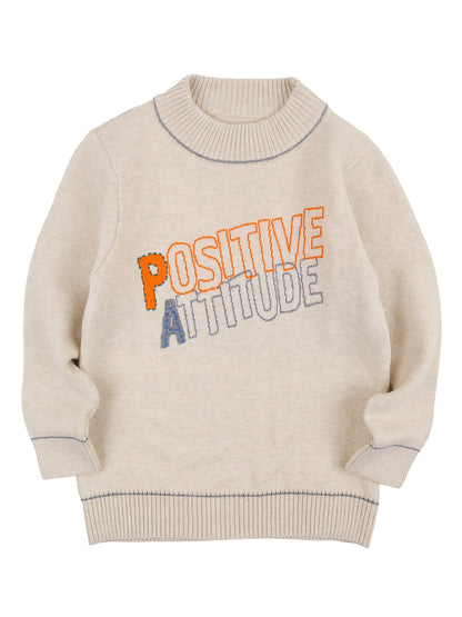 Boys' Thermal Cotton Base Layer with Letter Jacquard - Fall/Winter