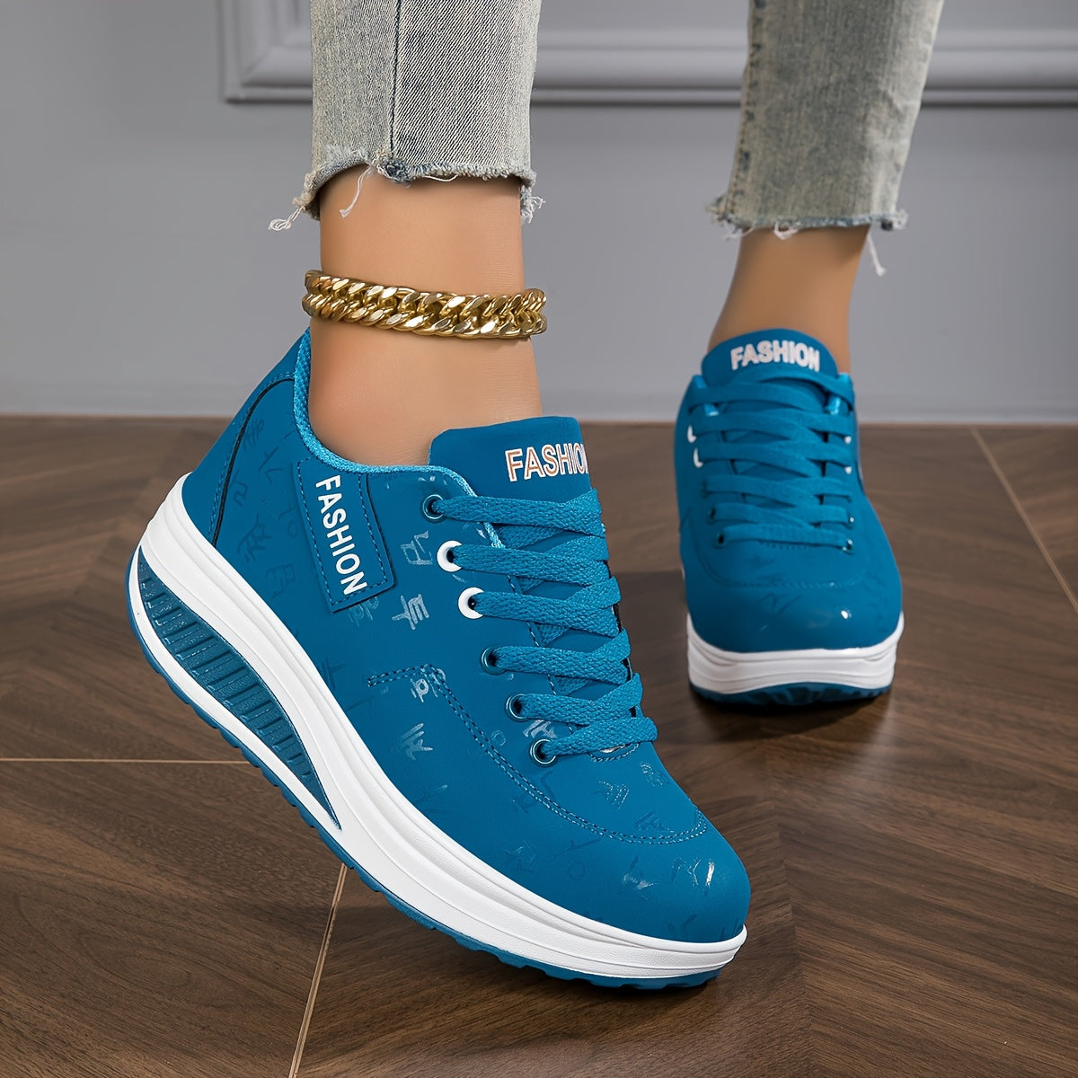 Women's Fashion Sneakers - Low-Top Lace-Up Casual Shoes with Synthetic Cover Upper, Breathable Fabric Lining  MD Cushioned Sole for All-Day Comfort - All-Season Versatile Wear, Everyday Comfort Footwear, Sleek Shoe Design, S
