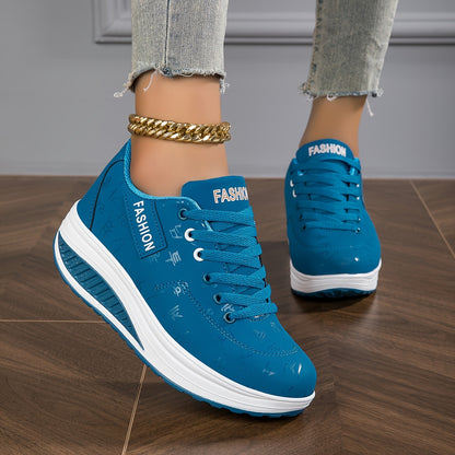 Women's Fashion Sneakers - Low-Top Lace-Up Casual Shoes with Synthetic Cover Upper, Breathable Fabric Lining  MD Cushioned Sole for All-Day Comfort - All-Season Versatile Wear, Everyday Comfort Footwear, Sleek Shoe Design, S