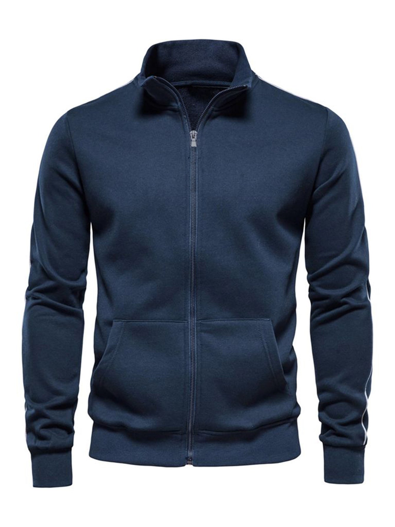 Men's Full-Zip Hooded Jacket - Thermal Zip-Up Sweater Coat, Full-Length Zipper Closure, Machine Washable Winter Outerwear for Cold Weather, Gym, Office & Everyday - Black Formal & casual Outer Jacket for Men, Winter Hoodies f