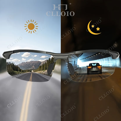 Men's Polarized Photochromic Aluminum Sunglasses UV400