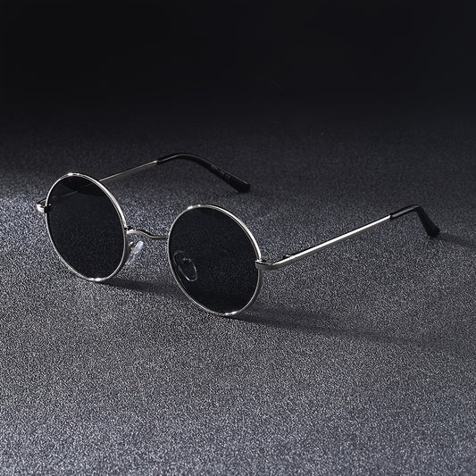 Men'S Round Frame Y2K Fashion Glasses Steampunk Style, PC Lenses, Stainless Steel Frame, Decorative, General Decorative Glasses, Daily Leisure, Easter, St. Patrick'S Da