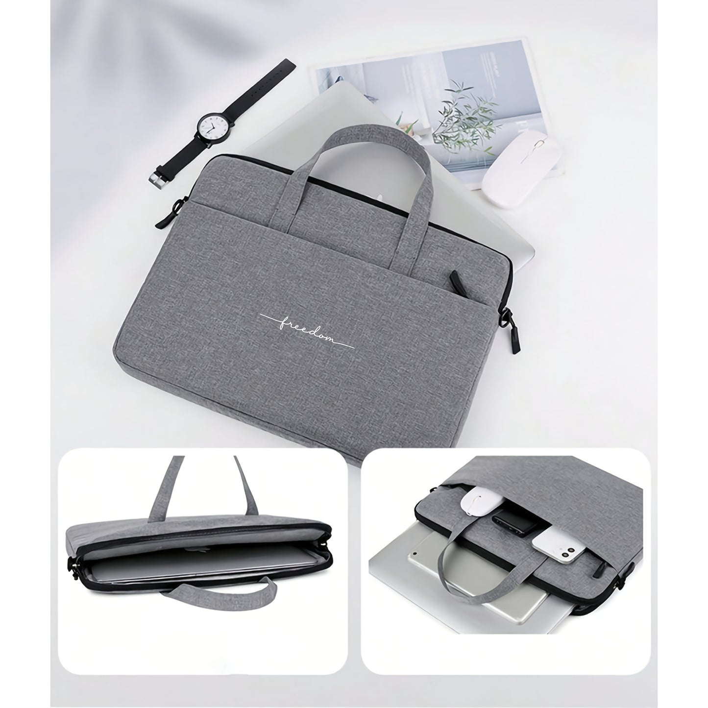 Minimalist Durable Crossbody Laptop Bag for 15.6-inch Laptops