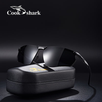 Cookshark Men's Polarized Semi-Rimless Sunglasses for Driving