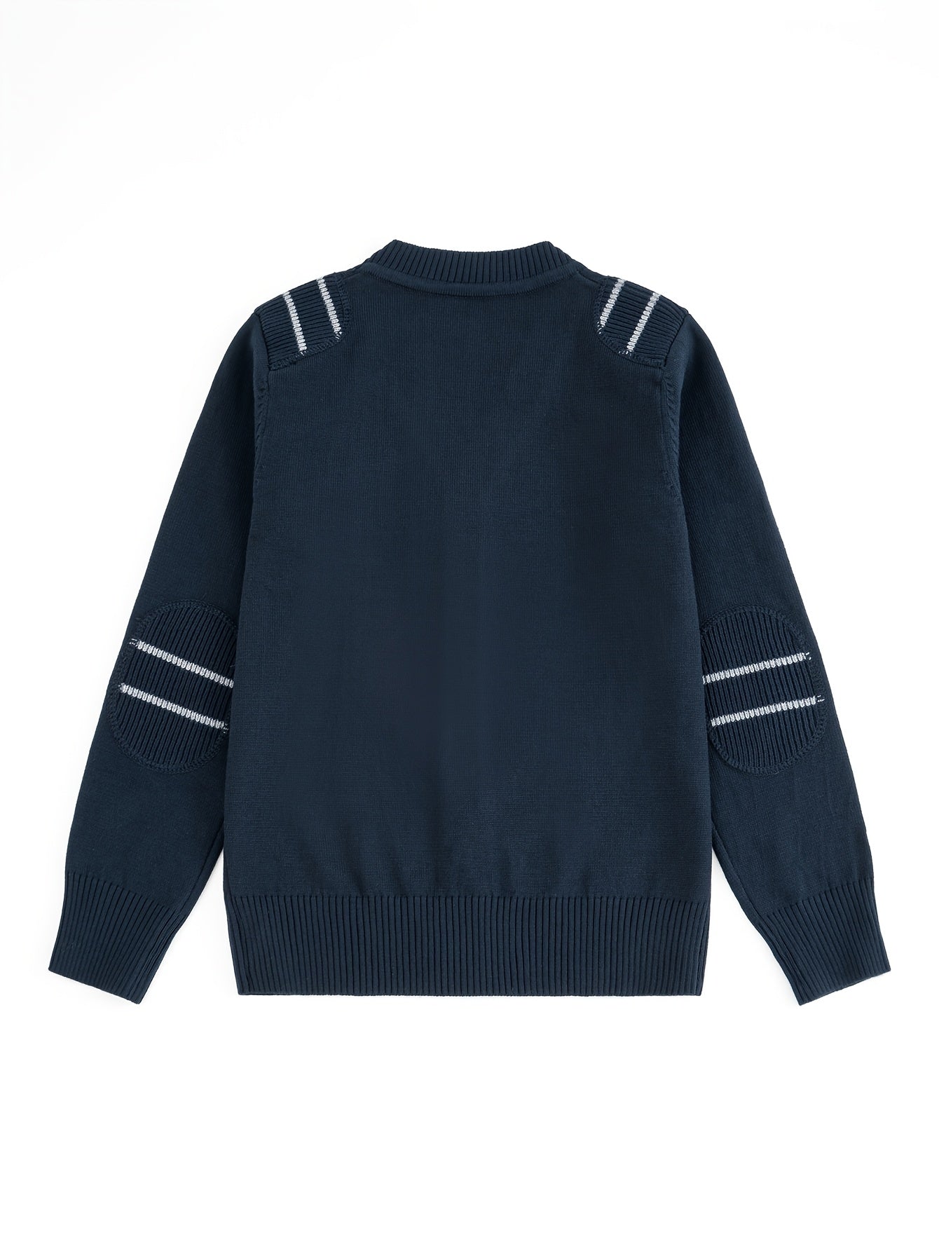 Boys' Long-Sleeve Cotton Cardigan V-Neck Sweater for Autumn
