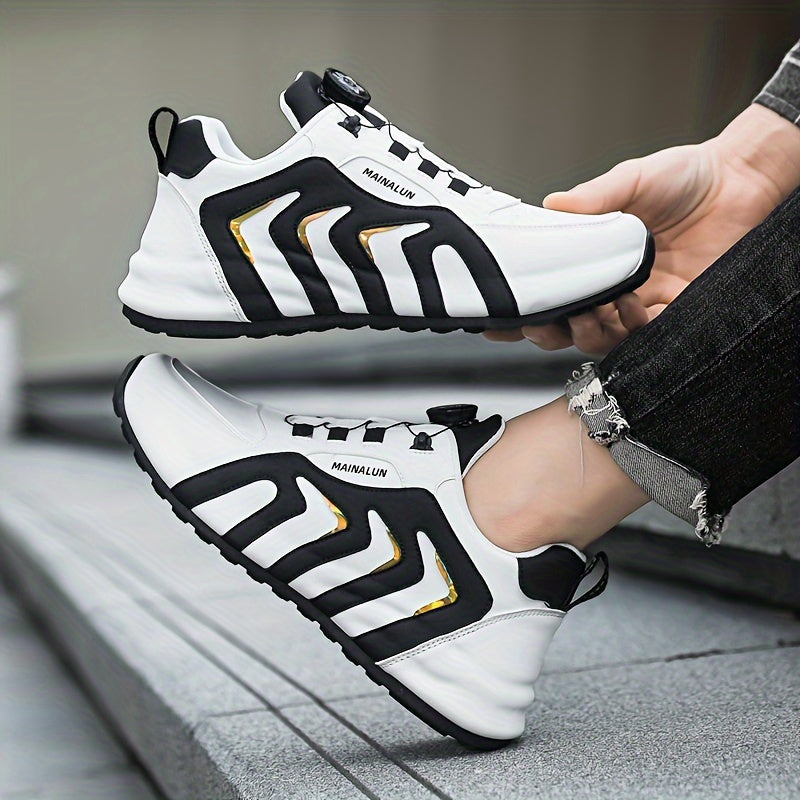 Men's Casual Lightweight Athletic Shoes with Rotary Design - ayq