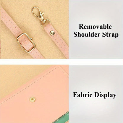 Women'S Shoulder Bag, New Multifunctional Wallet for Women, Zip Closure, Detachable Shoulder Strap, Can Be Used As a Shoulder Or Crossbody Bag, Medium-Length Clutch, Phone Bag, Coin Purse, with 3 Card Slots + Phone Compartmen