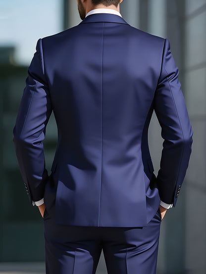 Men's Slim Fit Single-Breasted Business Suit Jacket