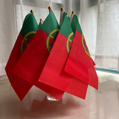 Portugal Hand Wave Flags Set – 5 or 10 Polyester Flags for Events