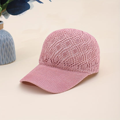 1pc New Hollow-Out Baseball Cap Summer Women's Versatile Adjustable Bucket Hat