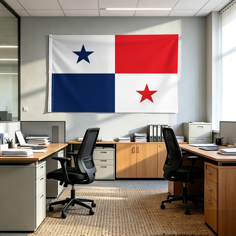Panama Flag Cheer Banner Single-Sided Polyester Flag