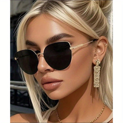 Unisex Retro Oval Polycarbonate Frame Lightweight Decorative Glasses