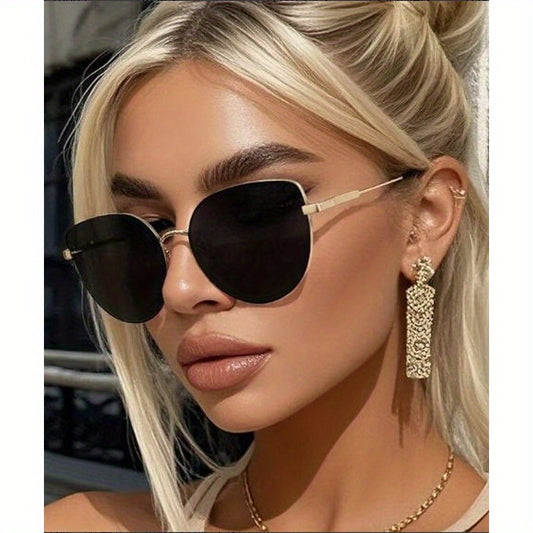 Unisex Retro Oval Polycarbonate Frame Lightweight Decorative Glasses