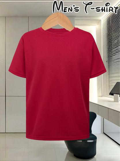 Men's Custom Polyester Crew Neck T-Shirt - Casual Summer Wear