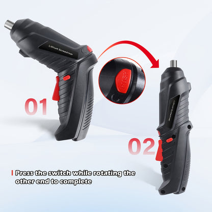 47 Rechargeable Cordless Electric Screwdriver Sets - Versatile Rotary Tools with LED Lights, Suitable for Home Repairs, Woodworking, And Household Projects.