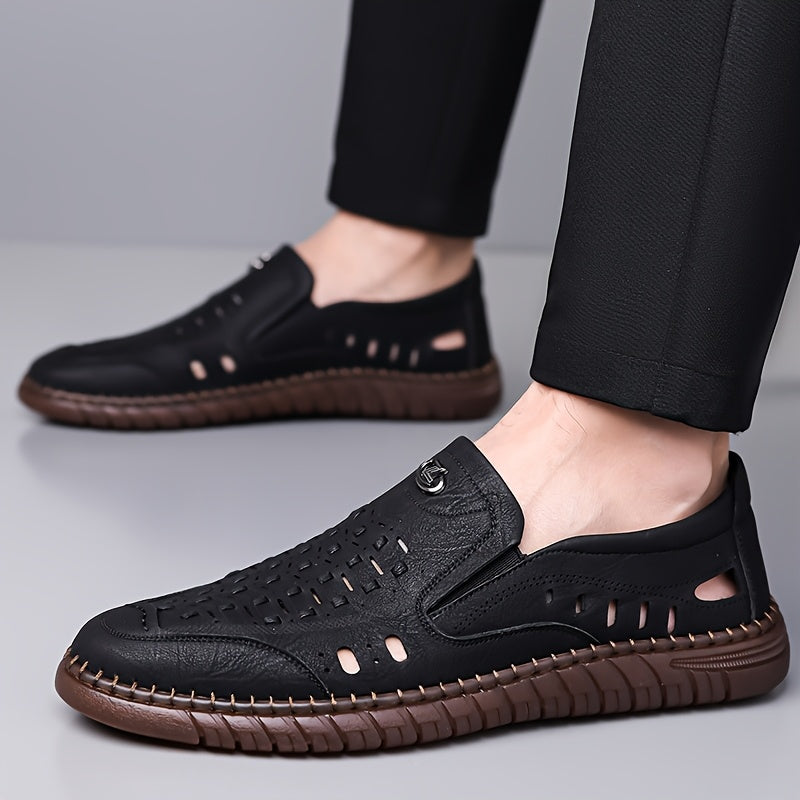 Men's Breathable Business Casual Shoes with Rubber Sole