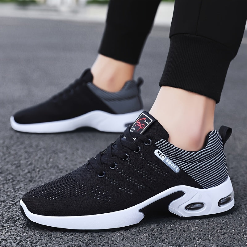 Men's Breathable Low-Top Sports Shoes with Shock Absorption